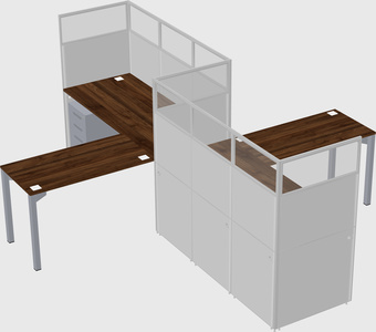 L-shape cubicles