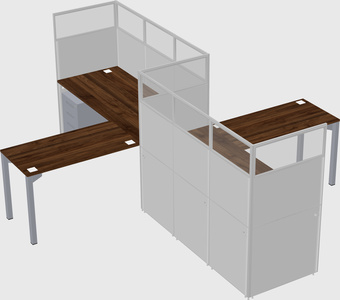 L-shape cubicles