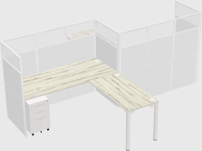 L-shape cubicles