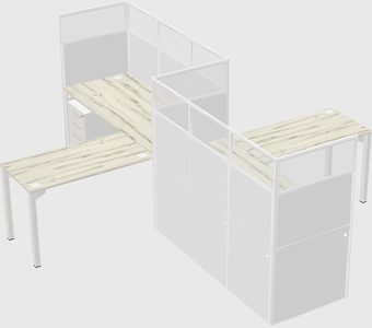 L-shape cubicles