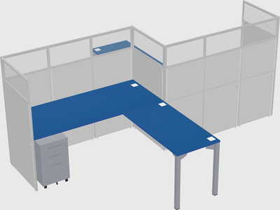 L-shape cubicles
