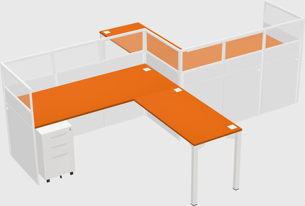 L-shape cubicles
