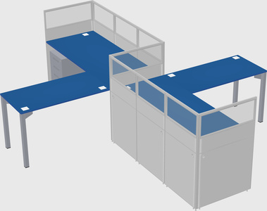 L-shape cubicles