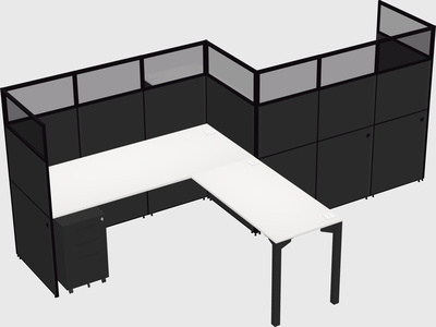 L-shape cubicles