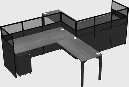 L-shape cubicles