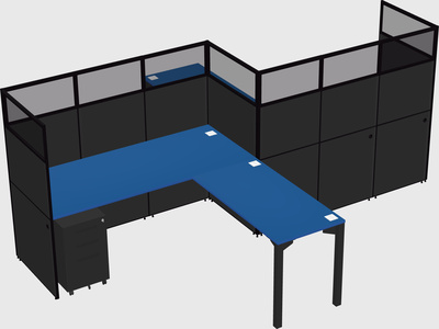 L-shape cubicles