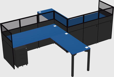 L-shape cubicles