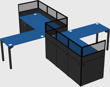 L-shape cubicles