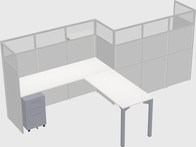 L-shape cubicles