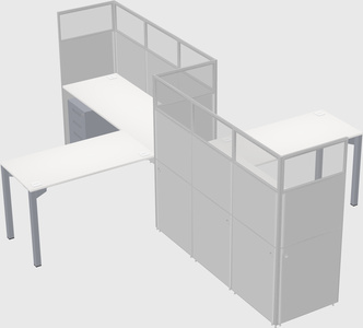 L-shape cubicles