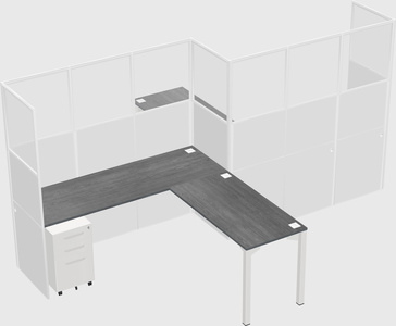 L-shape cubicles