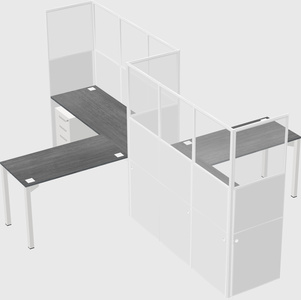 L-shape cubicles