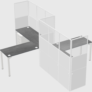 L-shape cubicles
