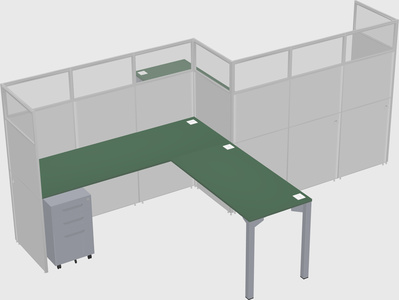 L-shape cubicles