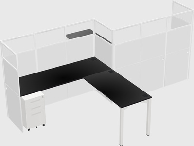 L-shape cubicles