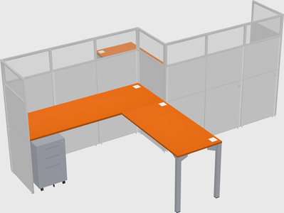 L-shape cubicles