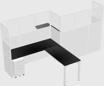 L-shape cubicles