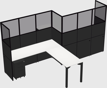 L-shape cubicles