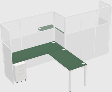L-shape cubicles