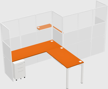 L-shape cubicles