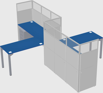 L-shape cubicles