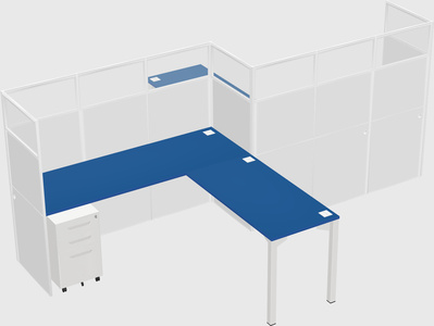L-shape cubicles