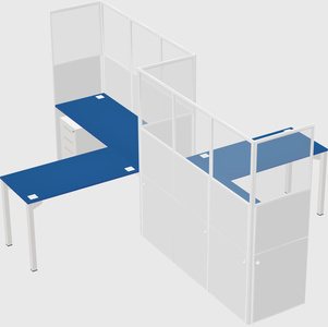L-shape cubicles