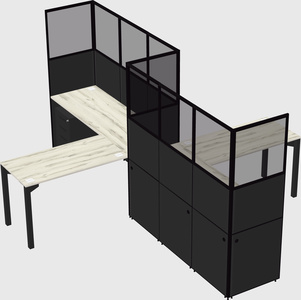 L-shape cubicles