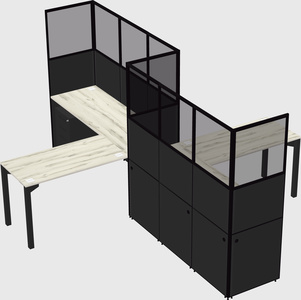 L-shape cubicles