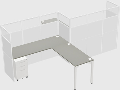 L-shape cubicles