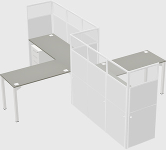 L-shape cubicles