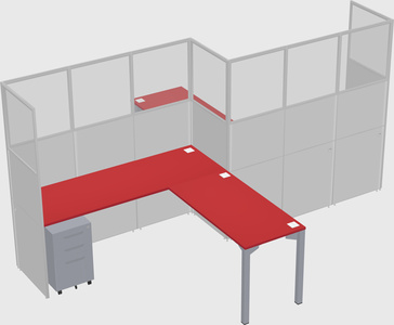 L-shape cubicles