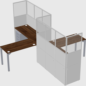 L-shape cubicles