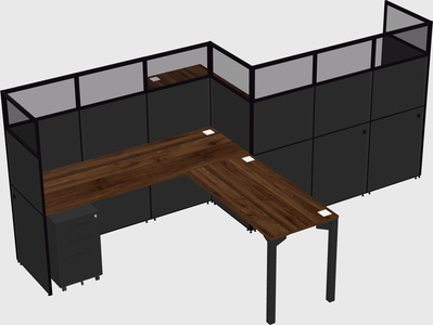 L-shape cubicles