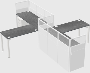 L-shape cubicles