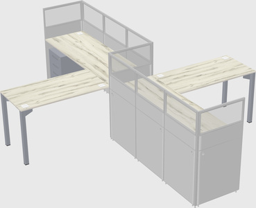 L-shape cubicles