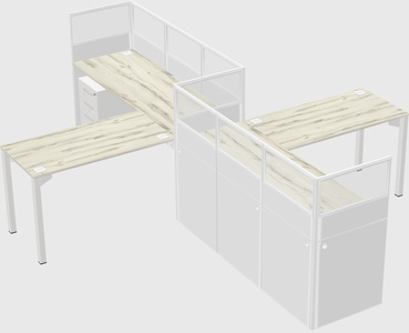 L-shape cubicles
