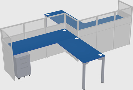 L-shape cubicles