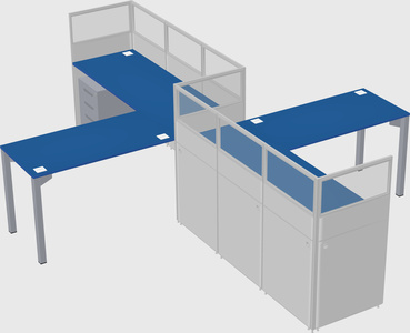 L-shape cubicles