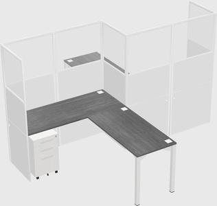 L-shape cubicles