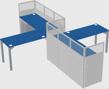 L-shape cubicles