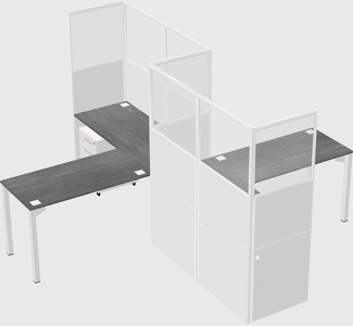 L-shape cubicles