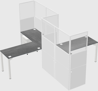 L-shape cubicles