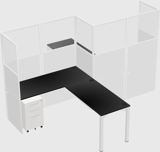 L-shape cubicles