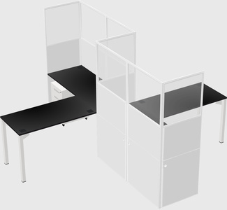 L-shape cubicles