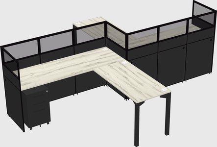 L-shape cubicles