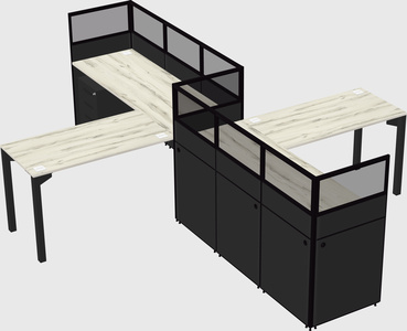 L-shape cubicles