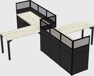 L-shape cubicles