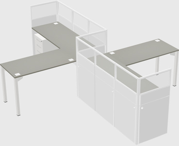 L-shape cubicles