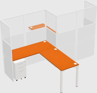 L-shape cubicles